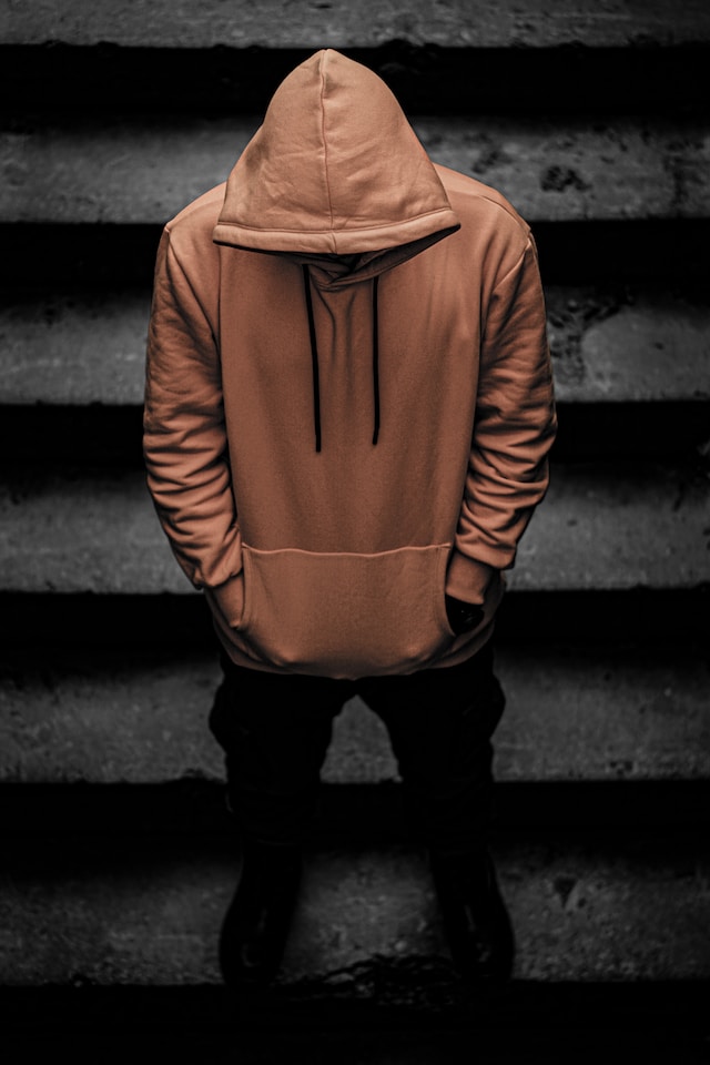 Oversized orange hoodie